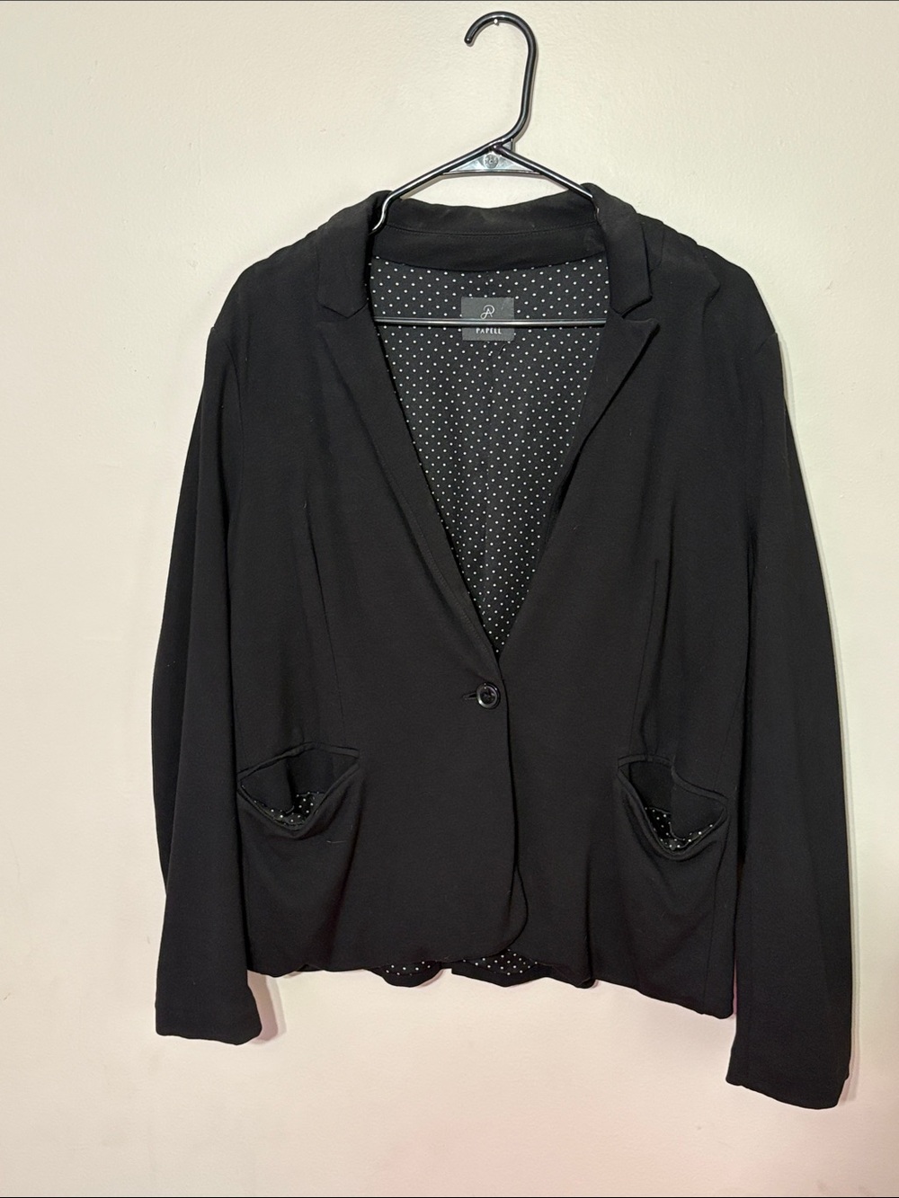 Black Single-Button Women's Blazer Jacket